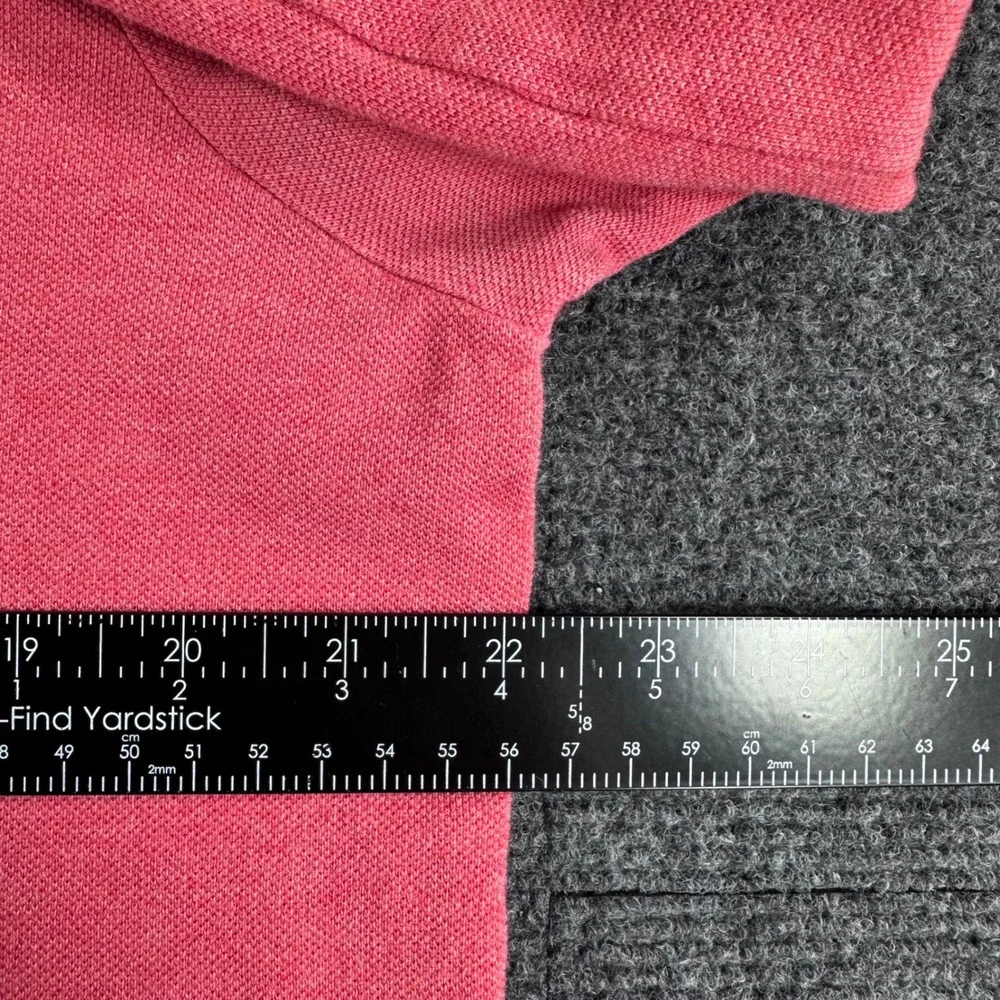 Polo Ralph Lauren Polo Shirt Mens LG Large‎ Pink Long Sleeve Classic Fit Pique